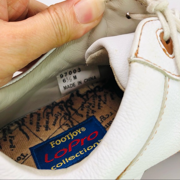 FootJoy LoPro Collection White Golf Shoes Spikes Size 6.5 M sportswear - Picture 8 of 9